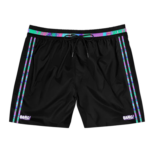 Black Retro Swim Trunks