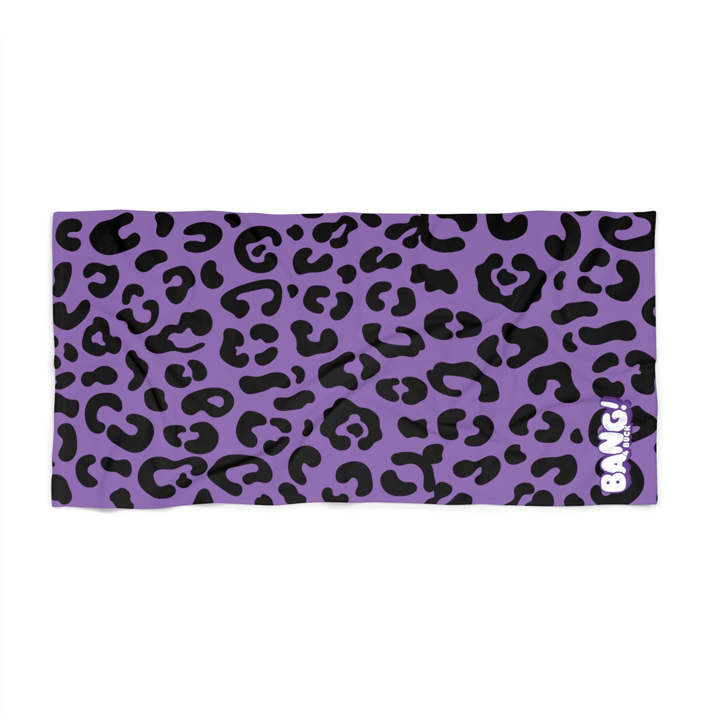 Purple Cheetah Piss Beach Towel