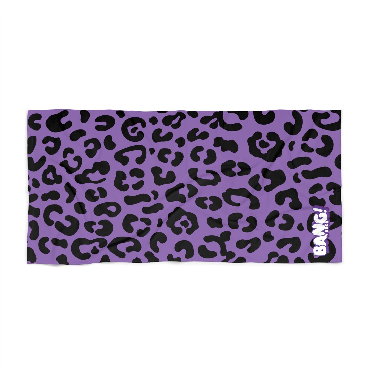 Purple Cheetah Piss Beach Towel