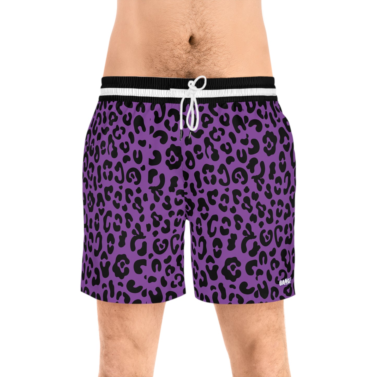 Purple Cheetah Piss Swim Trunks