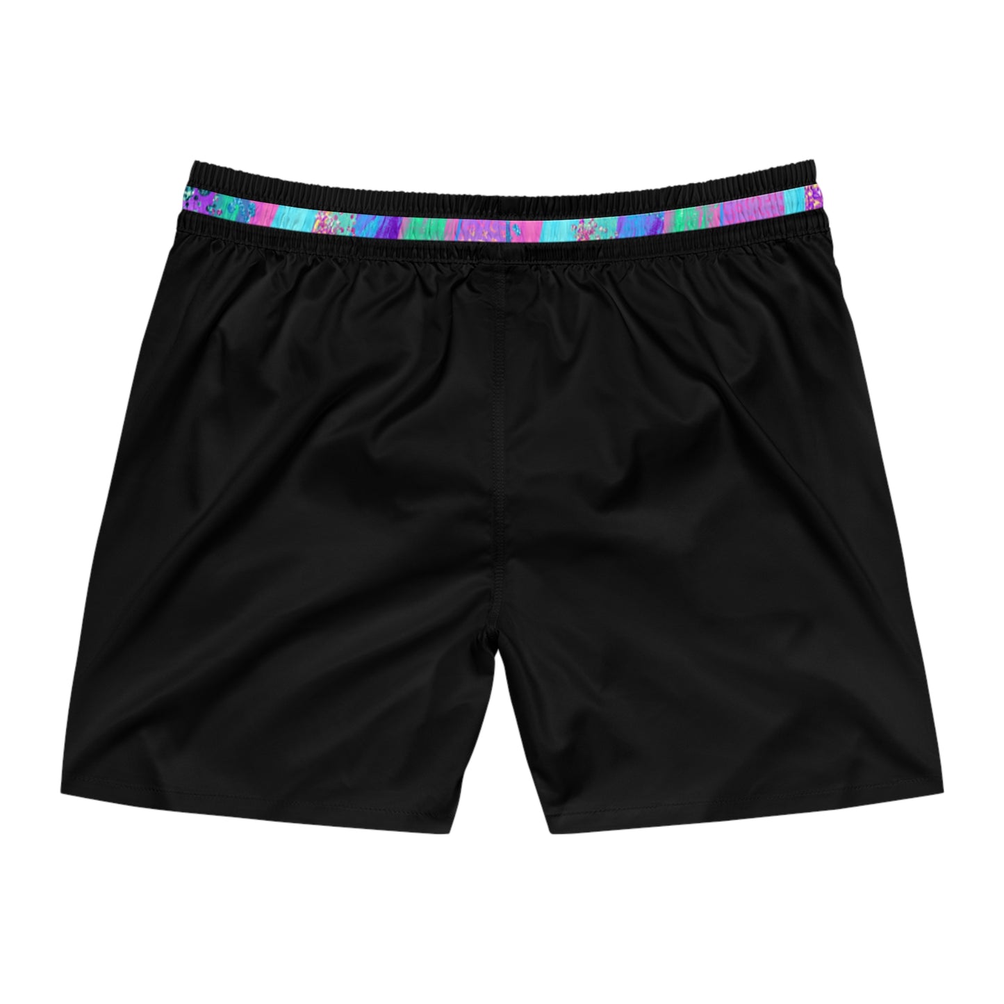 Black Retro Swim Trunks